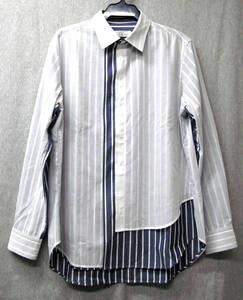 ワイズ：ストライプ柄 二重 シャツ ( ヨウジ ブラウス アーカイブ Yohji Yamamoto ladies' shirt blouse