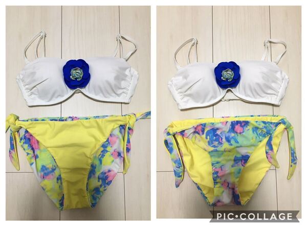 PEAK&PINE ピーク&パイン ワイヤー ビキニ 水着 花柄 フラワー バンドウ