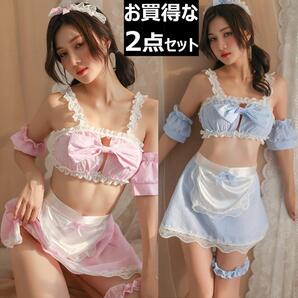 F160 お買得な2点セット メイド服制服セクシーランジェリー JKセーラー