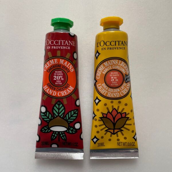 【新品・未開封】L'OCCITANE ロクシタン ハンドクリーム ①アップルマロン30mL②スパイシーオレンジラテ30mL