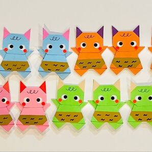 壁面アート 折り紙 ミニミニ鬼 13コ