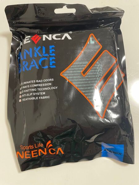 NEENCA 足首サポーター 健康 怪我 予防 ソックス 黒 水色 サポート ヘルスケア