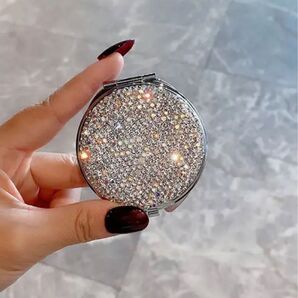 レディース スワロフスキー キラキラ 携帯 ミラー 鏡 メイクミラー