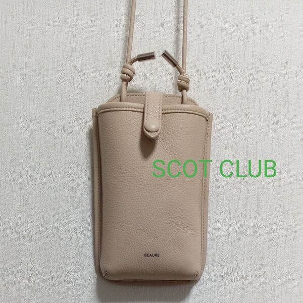 新品タグ付 SCOT CLUB レザースマホショルダー ミニ ショルダー