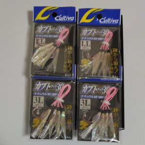 OWNER (オーナー) シングルフック カルティバ KF-30P カブトフック30 3L ナチュラル N-3L 他4枚セット。