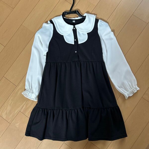 美品any FAM フォーマルワンピース 130cm 入学 卒園 ブラック