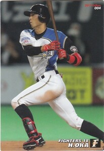 カルビー 2017プロ野球チップス第1弾 004 岡大海（日本ハム） レギュラーカード