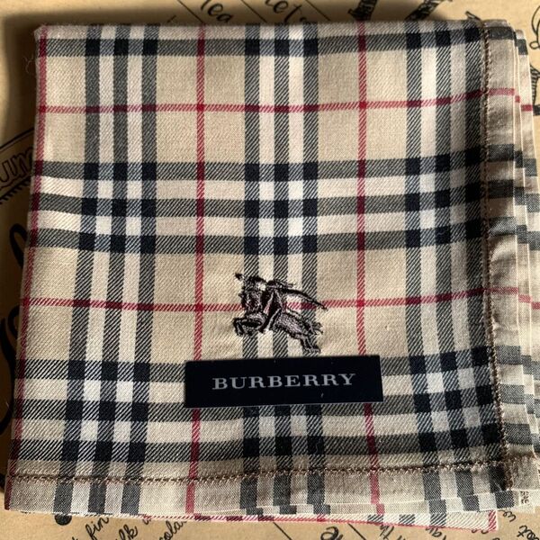 バーバリー BURBERRY ハンカチ ホース刺繍ノバチェック
