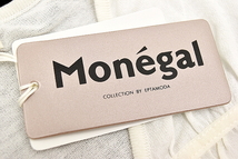 S-3420★送料無料★新品★Monegal COLLECTION BY EPTAMODA モネガル★日本製 高級シルク100% 両袖フリル レディース半袖シャツ 38_画像3