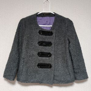 美品☆FREE’S PHRASE☆ボタンデザインジャケット コート ノーカラー アウター 長袖