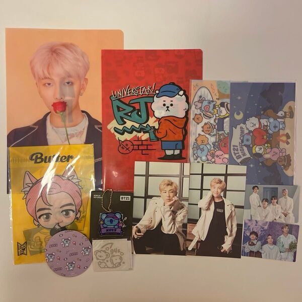 BTS 防弾少年団 RM BT21 KOYA クリアファイル トレカ フォトカード キーチャーム等 公式グッズ 12点セット