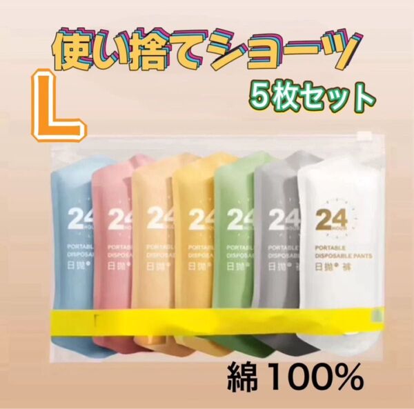 使い捨て ショーツ レディース 5枚 旅行 防災グッズ 携帯 パンツ L 匿名配送