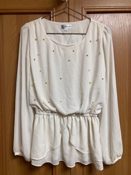 USED ミッシェルクラン シフォン トップス ブラウス オフホワイト