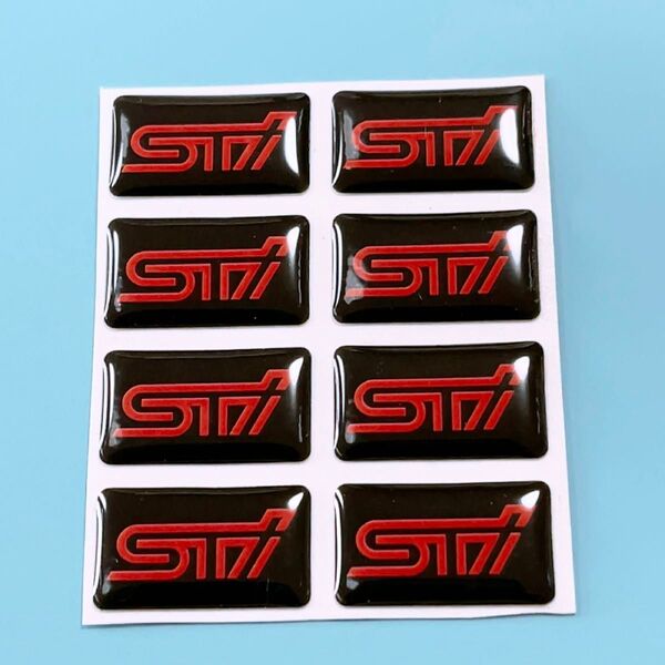 スバル STI 3Dミニステッカー エンブレム 8枚セット