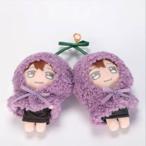 パープル 10cm 推しぬい ぬいぐるみポンチョ さくらんぼ チェリー バッグチャーム キーホルダー 推し活 ぬい活 アニメ