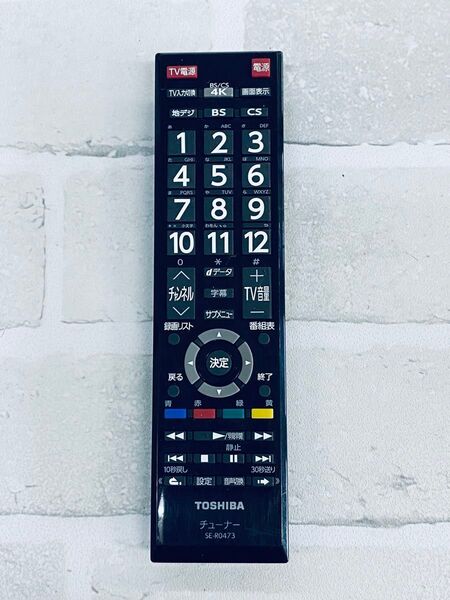 TOSHIBA 東芝 SE-R0473 リモコン (Tv1066)