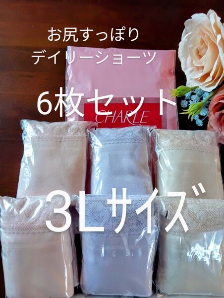シャルレお尻すっぽりデイリーショーツ3Lサイズ6枚セット入荷したて未開封激安!
