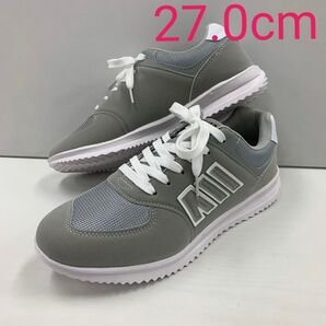 27.0cm 新品 メンズ 軽量 カラーシューズ派手 スニーカー グレー