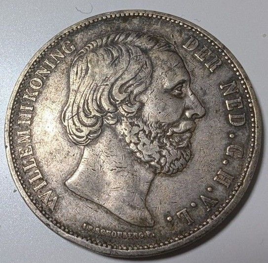 1875 オランダ 銀貨 古銭