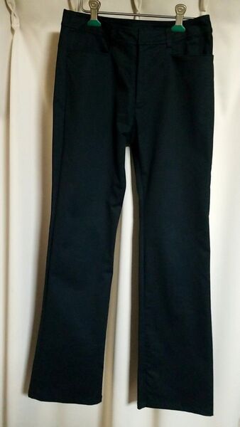 黒のコットンツイルパンツ フォーマル ビジネス S ワケあり