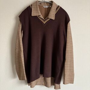 美品ブラウスとベスト2枚組