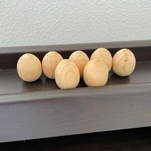 白木 オブジェ 卵形