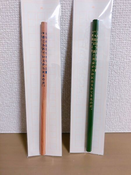 新品未使用 鉛筆2本セット 太宰治 斜陽 走れメロス