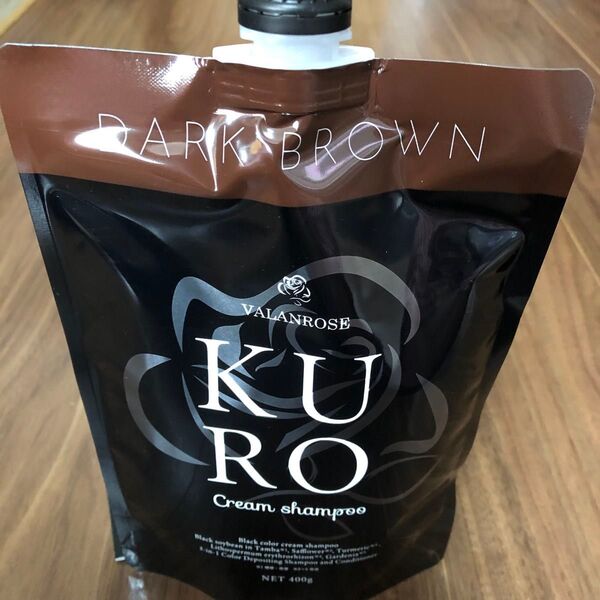 『新品未開封 バランローズ KURO クロクリームシャンプー ダークブラウン 400g×1個』