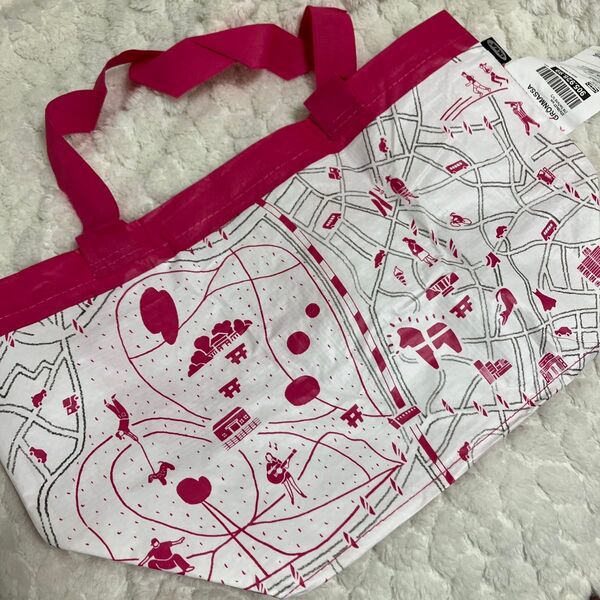 新品★IKEA 原宿限定★地図柄エコバッグ Sサイズ