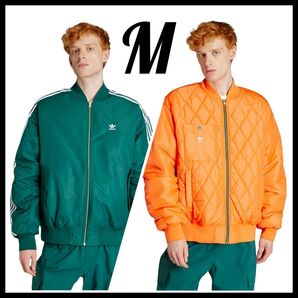 adidas★緑★M★ADILENIUMリバーシブルオーバーサイズパデットジャケット★ダウンジャケット★男女★秋冬★匿名送料無料