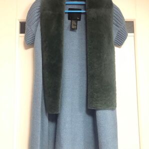 【ダブルスタンダードクロージング Sov.ニット ムートンベスト 羊革 】