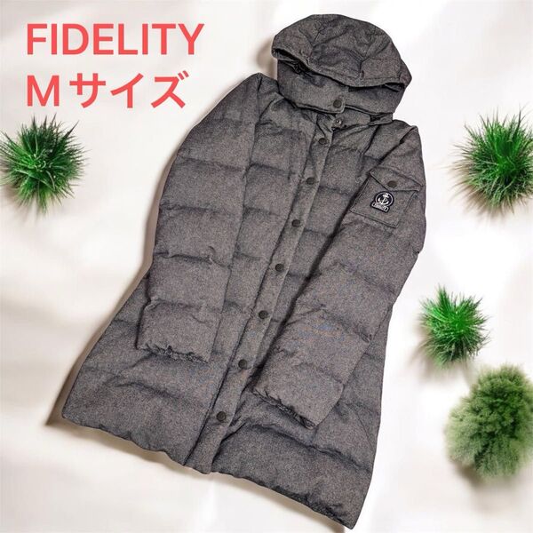 FIDELITY フィデリティー ダウンコート グレー レディースMサイズ
