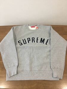 Supreme Crewneck arc Logo Sweatshirt BLACK gray S 新品未使用　パーカー　hooded トレーナー　box 20ss aw