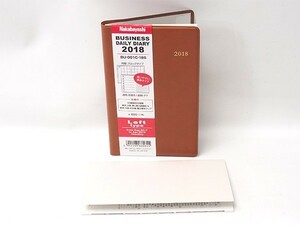 送料無料 即決 ナカバヤシ BU-001C-18S デイリービジネス 2018 レフト ブラウン 管10656