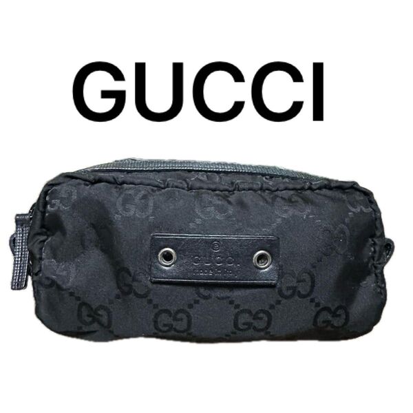グッチ GUCCI GG柄 メイクポーチ ナイロン