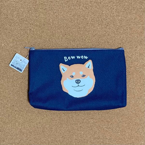 新品未使用 フリーケース ペンケース ポーチ 小物入れ マチ付き 柴犬