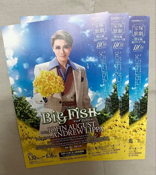 宝塚歌劇 チラシ 星組 礼真琴 BIG FISH(ビッグ・フィッシュ)東急シアタ