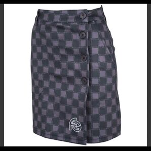 フィッチェゴルフ 市松柄プリントストレッチラップスカート S