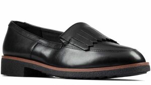  бесплатная доставка Clarks 22cm стеганый Loafer балет черный чёрный кожа кожа формальный спортивные туфли Flat туфли-лодочки ботинки P47