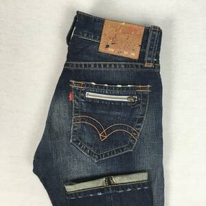 Levi's リーバイス 505 EH505-0001 ストレート デニム パンツ ジーンズ W30 L32 ジップフライ ユーズド加工