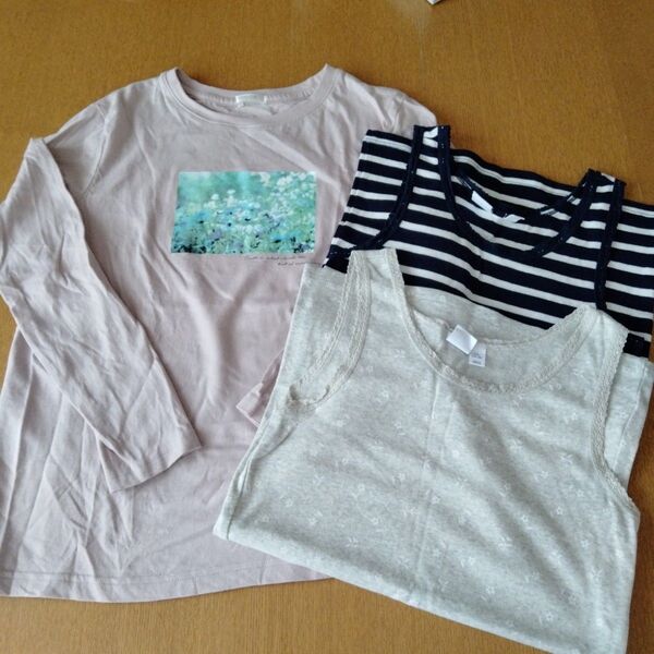 カットソー 長袖Tシャツ タンクトップ 160