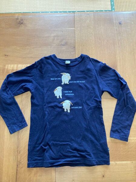 ケティ 長袖Tシャツ うさぎ柄 ネイビー色