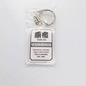 新品 NEIGHBORHOOD ネイバーフッド 伊勢丹限定 RECTANGLE TYPE KEY TAG白キーホルダー キーリング