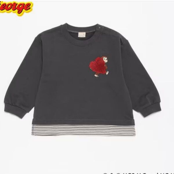 おさるのジョージ サガラハート長袖Tシャツ100cm