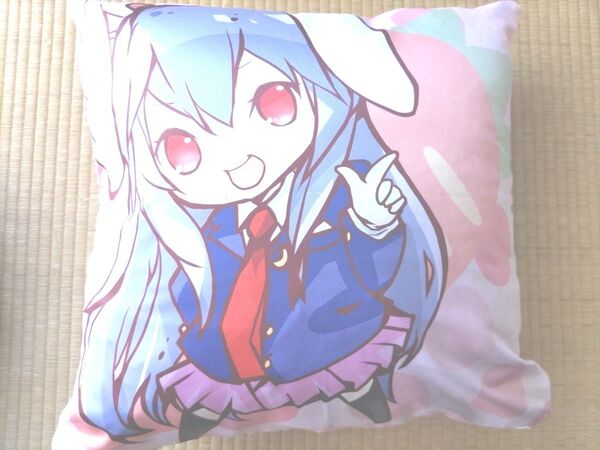 東方Project クッション 鈴仙・優曇華院・イナバ うどんげ 因幡てゐ 同人アイテム ※一部汚れあり