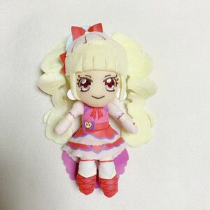 ＜美品＞キュアマシェリ ぬいぐるみ3 「HUGっと!プリキュア」 ★高さ約18cm〈Ｖ