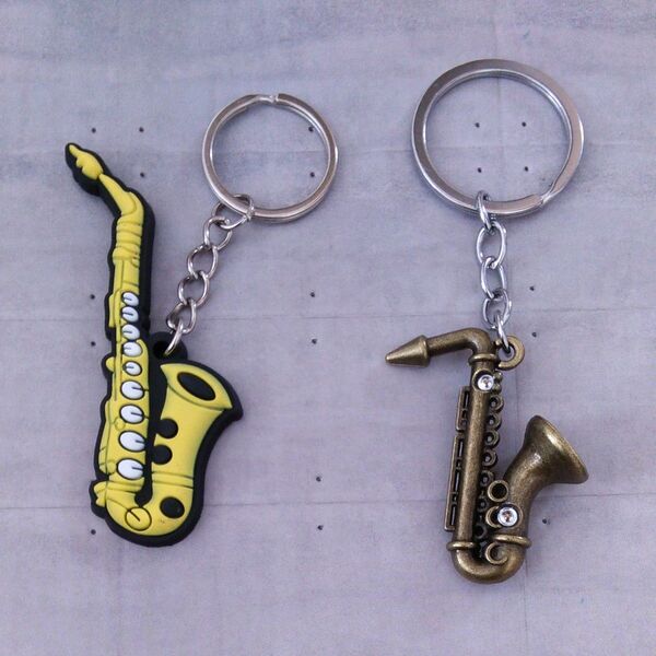 サックス サクソフォン キーホルダー ミニチュア 楽器 音楽雑貨 新品