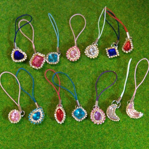 キラキラビジューストラップ 14個セット ハンドメイド新品