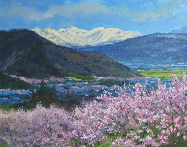 ■ Pintura al óleo de paisaje Shinshu Anzu no Sato P10 (188) Envío gratuito ■, Cuadro, Pintura al óleo, Naturaleza, Pintura de paisaje