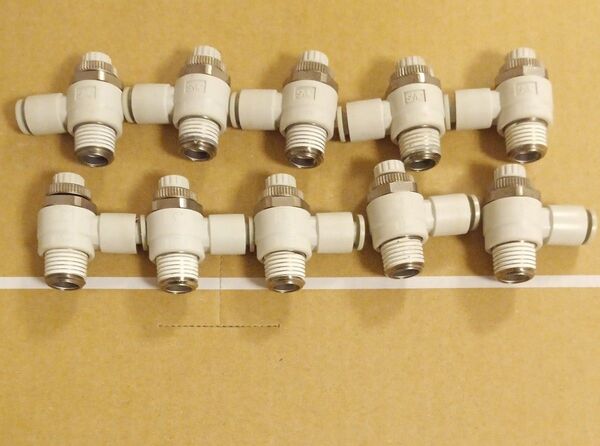 スピードコントローラーAS2201F-02-06S φ6 1/4(にぶ) 10個 SMC